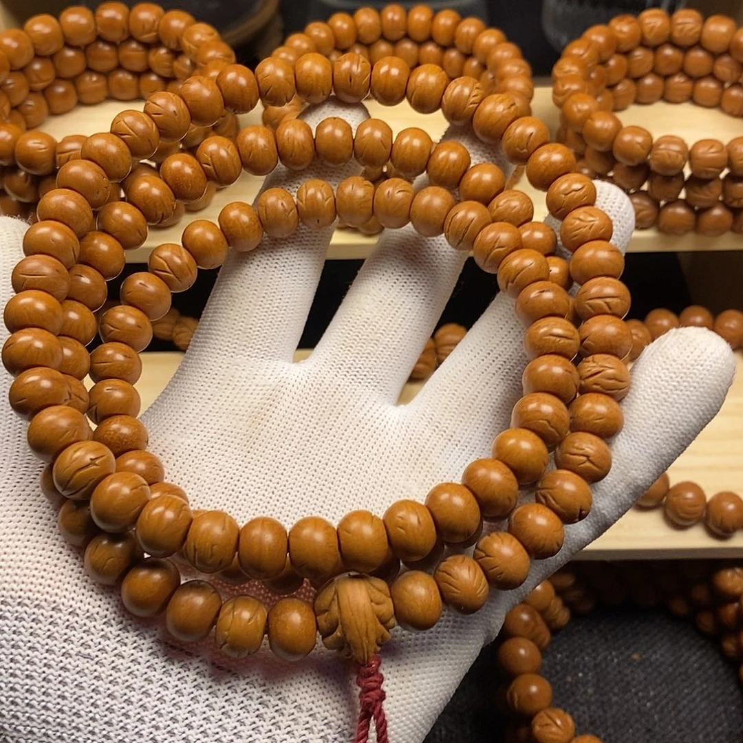 桃核手串无*，龙纹光柱