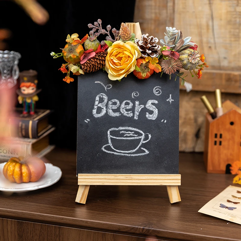 阿楹 留言手写板广告牌摆摊用立式粉笔小黑板餐饮店展示架便利贴