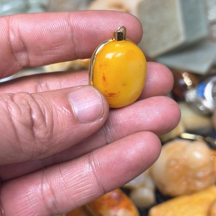 和田玉挂件未镶嵌青*原