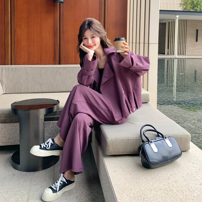 氛围感套装裙女春秋款2025新款轻奢韩剧女主穿搭慵懒风显白两件套