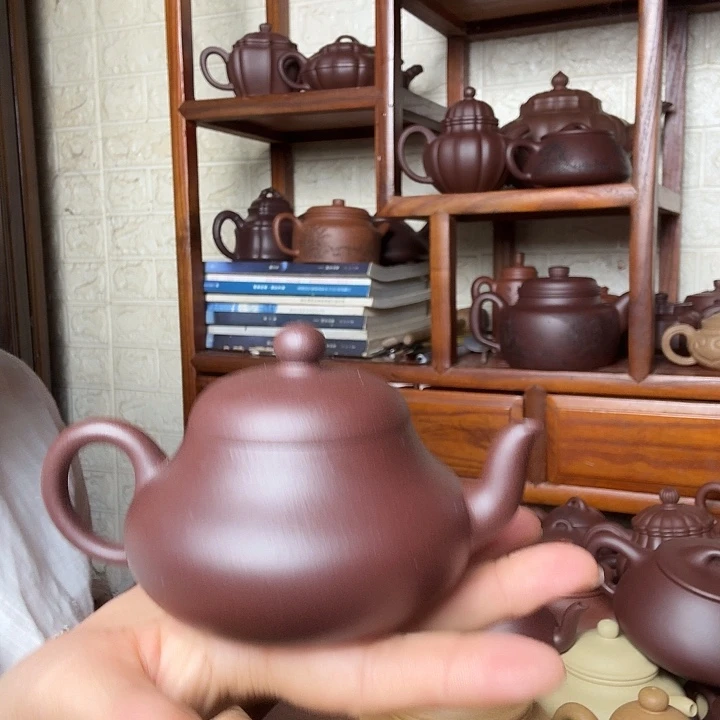 看***客茶壶紫砂君德180cc精工半手工