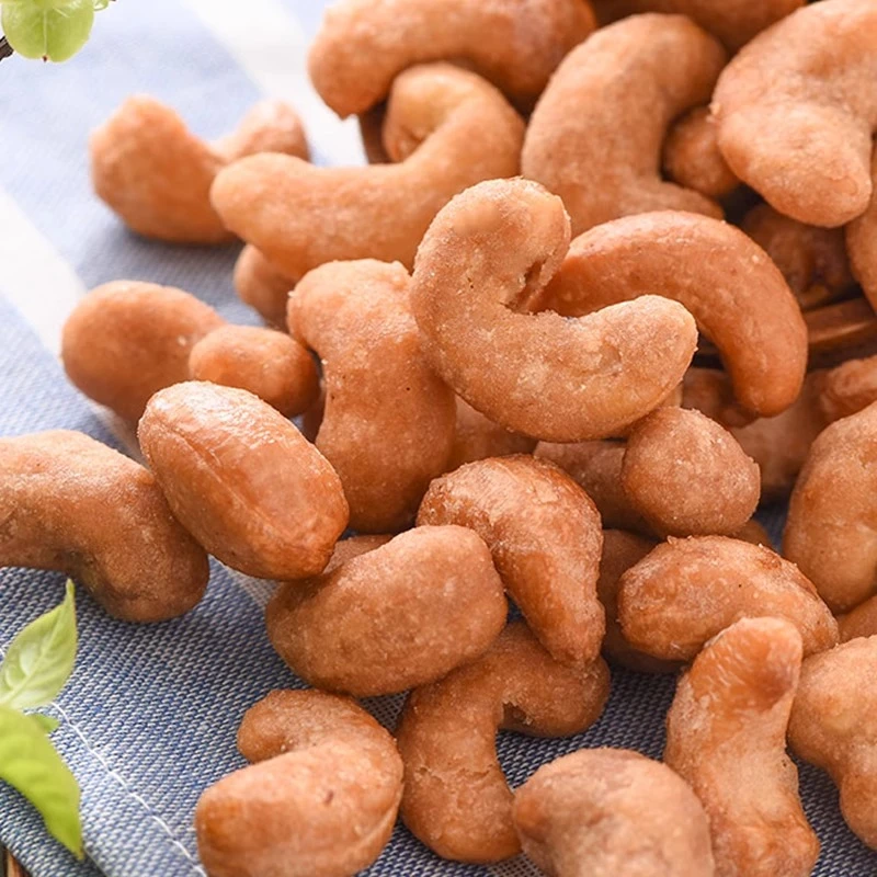 炭烧香酥腰果越南大颗腰果仁盐焗带皮坚果孕妇零食散装年货干果