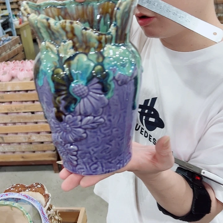 有孔.凑满10元发货多肉陶瓷花盆！