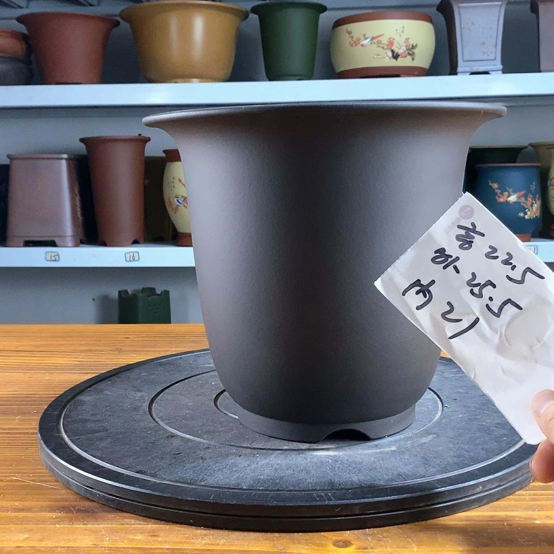 紫砂花盆紫砂兰花盆16