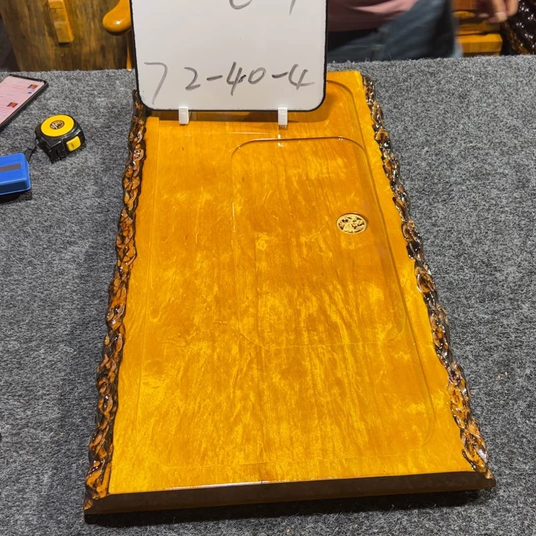 缅甸大叶金丝楠实木茶盘