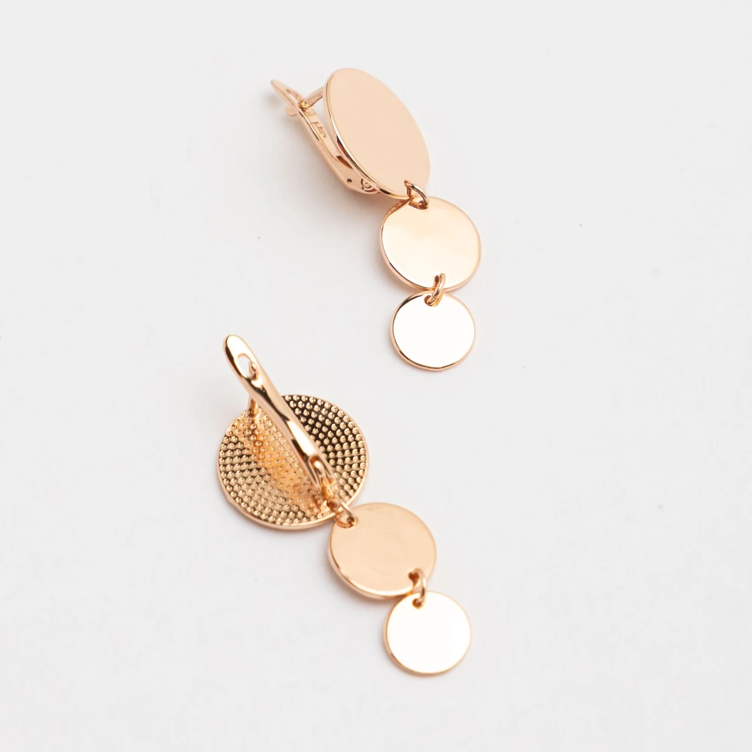 合金锆石耳饰 21-UR【顺丰包邮-无运费险】摩登镜面 玫瑰金色耳饰