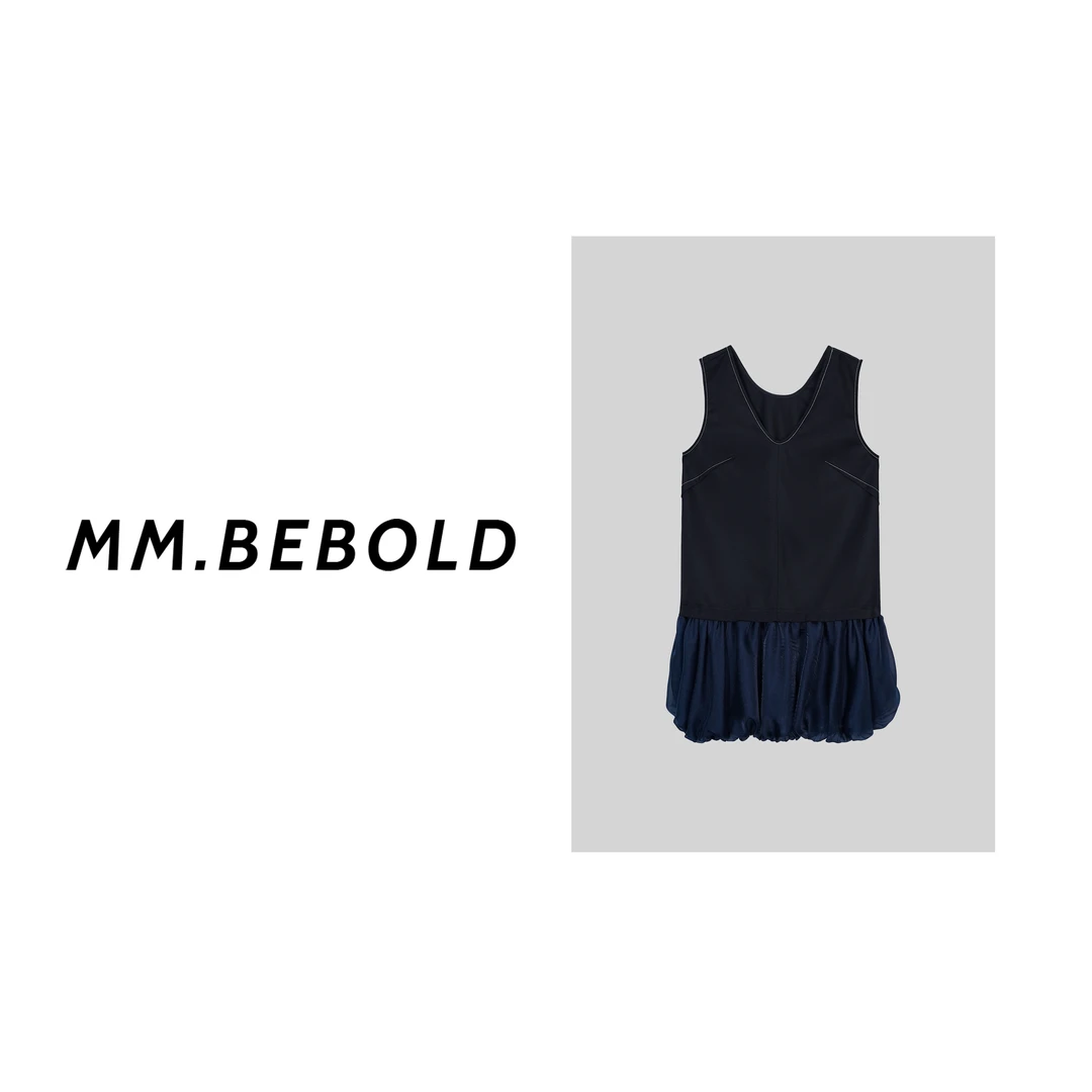 【妙姐精选】网纱拼接无袖连衣裙MQJ2263