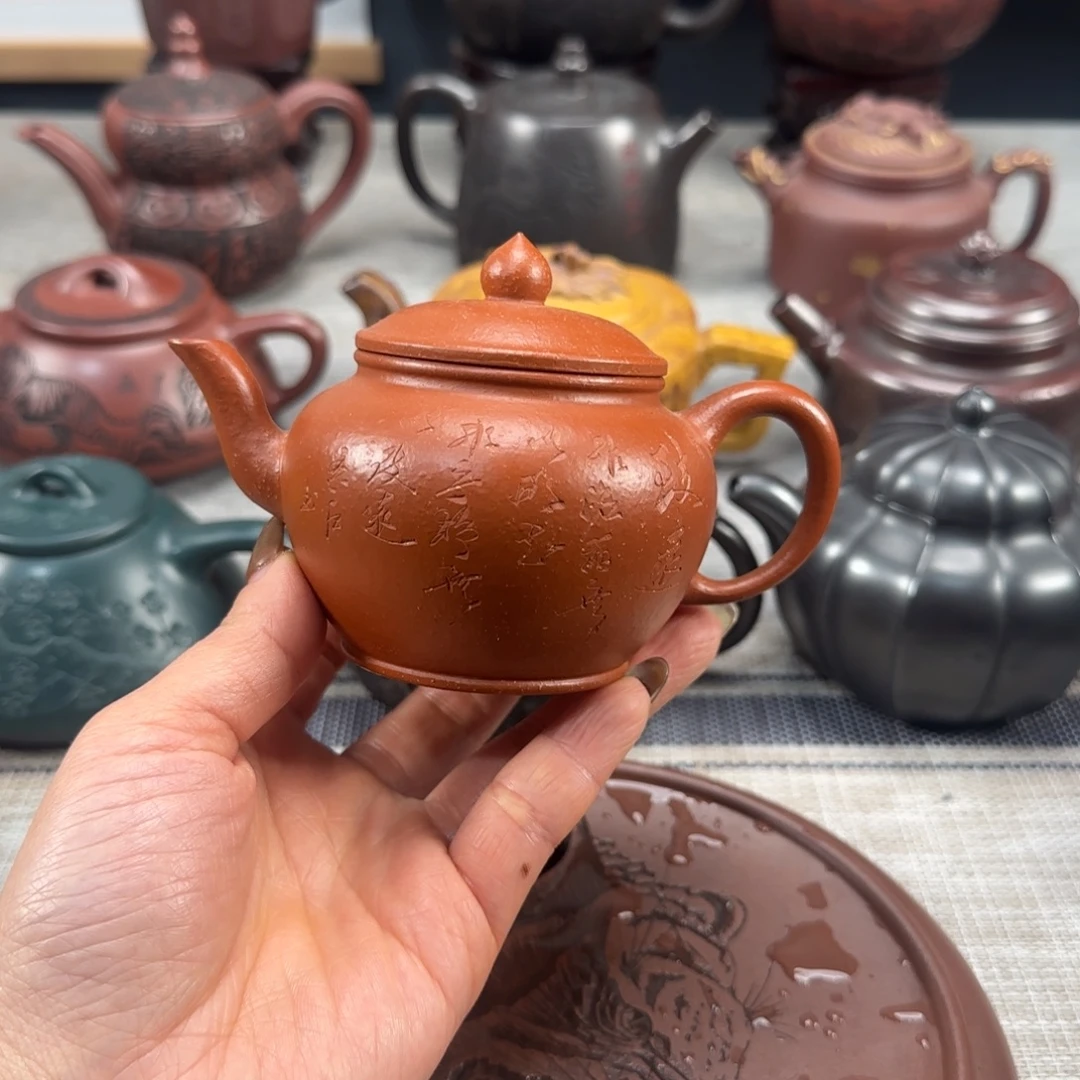 茶壶紫砂紫砂紫色紫砂