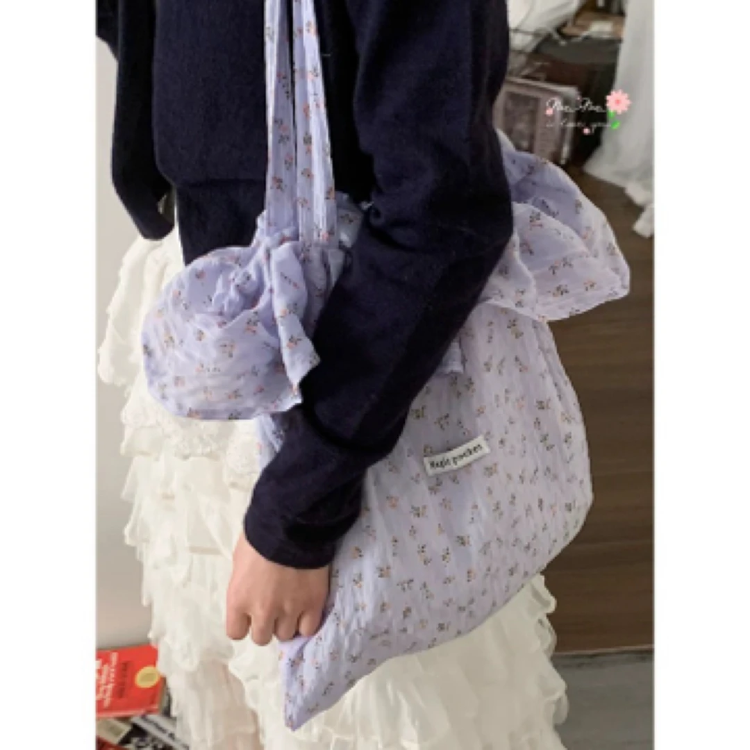 碎花雪纺小包包/非衬衫