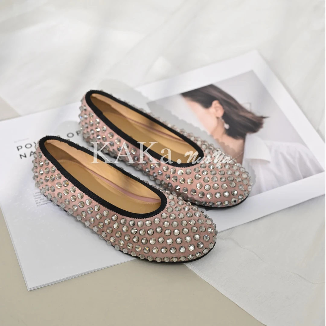 KAKA NUOYA   2030   时尚烫钻低跟圆头玛丽珍鞋