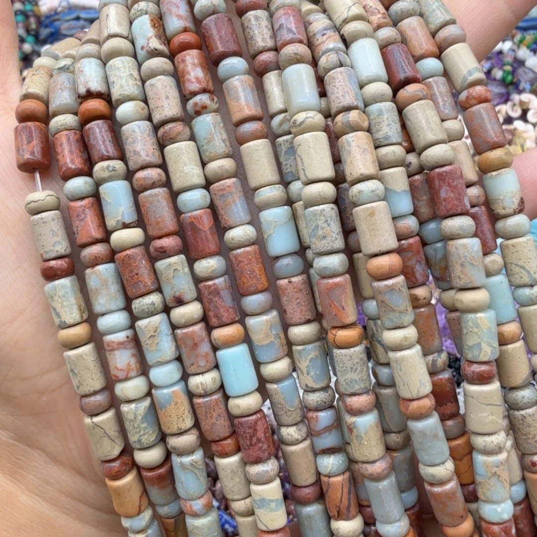 水晶珠宝半成品未镶嵌卡6×8寿山柱形一条