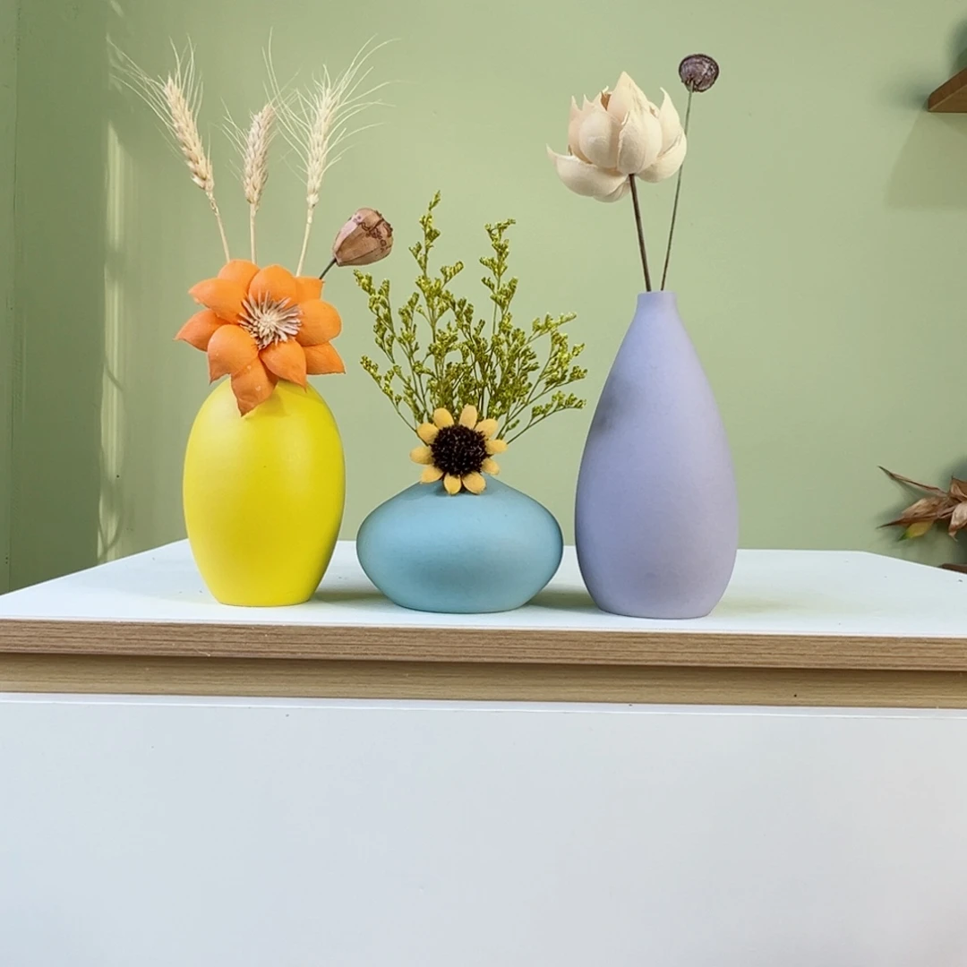 摆件陶瓷花瓶带花高度20-30厘米左右