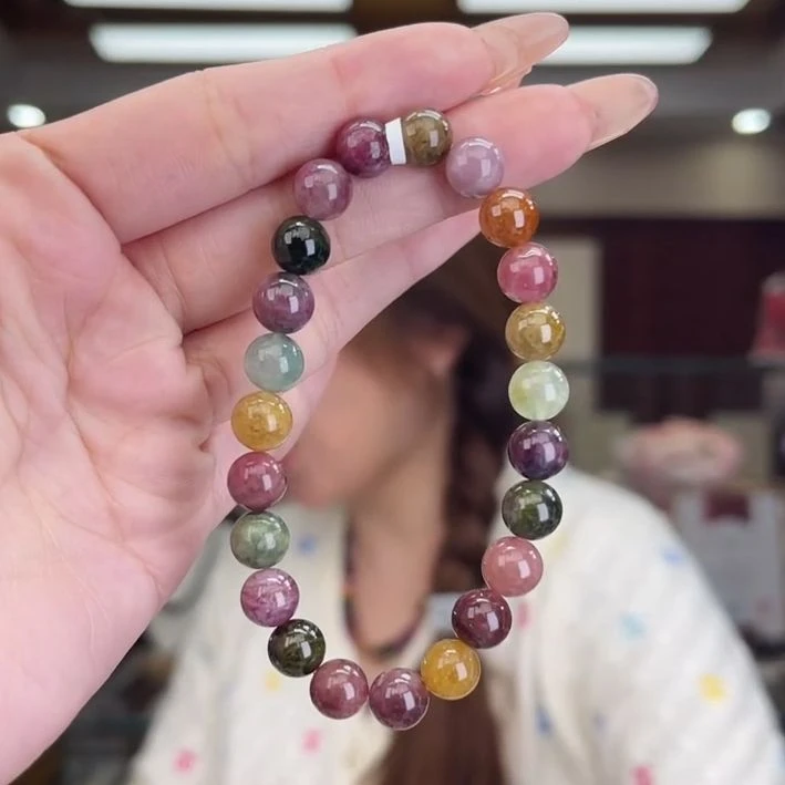 01580310碧玺/未镶嵌8mm+碧玺单圈多样性发货10