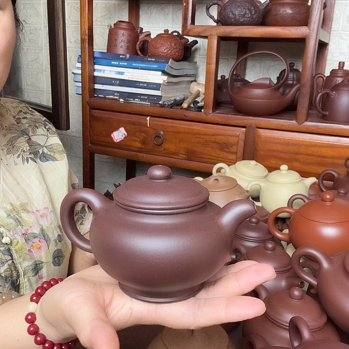 茶壶紫砂掇只280cc半手工