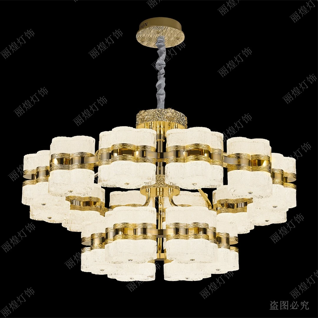 【丽煌灯饰】法式美式风梵克系列幸运草造型客厅餐厅吊灯酒店家用