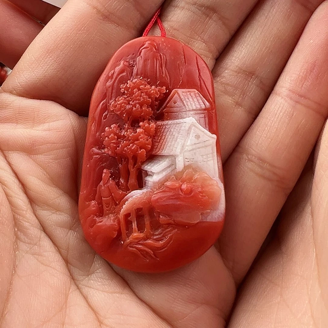 南红玛瑙吊坠未镶嵌