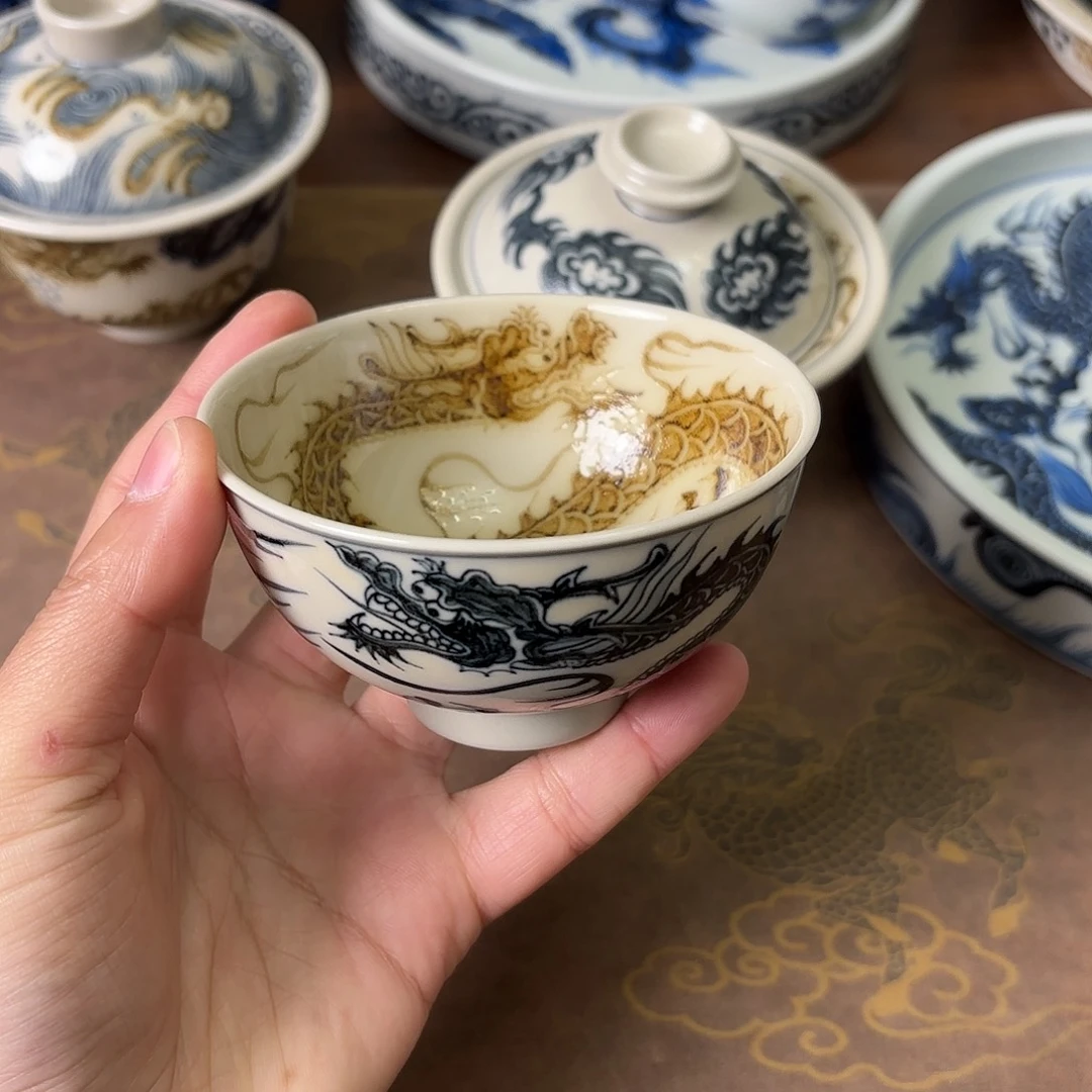 盖碗陶瓷景德镇手绘茶器