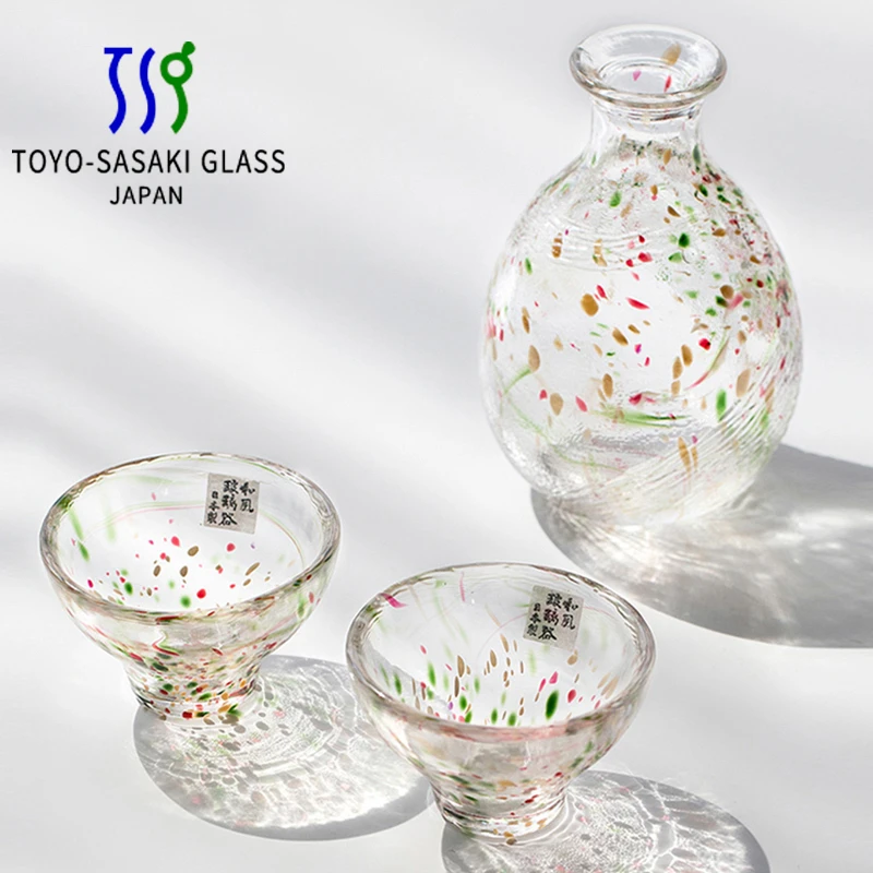 日本进口东洋佐佐木无铅玻璃清酒杯清酒壶可爱女生酒具礼物