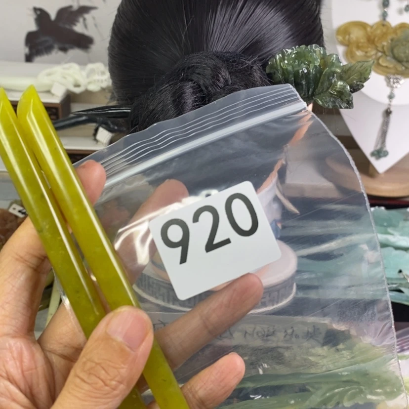 【闪购商品】岫玉发饰未镶嵌竹*外