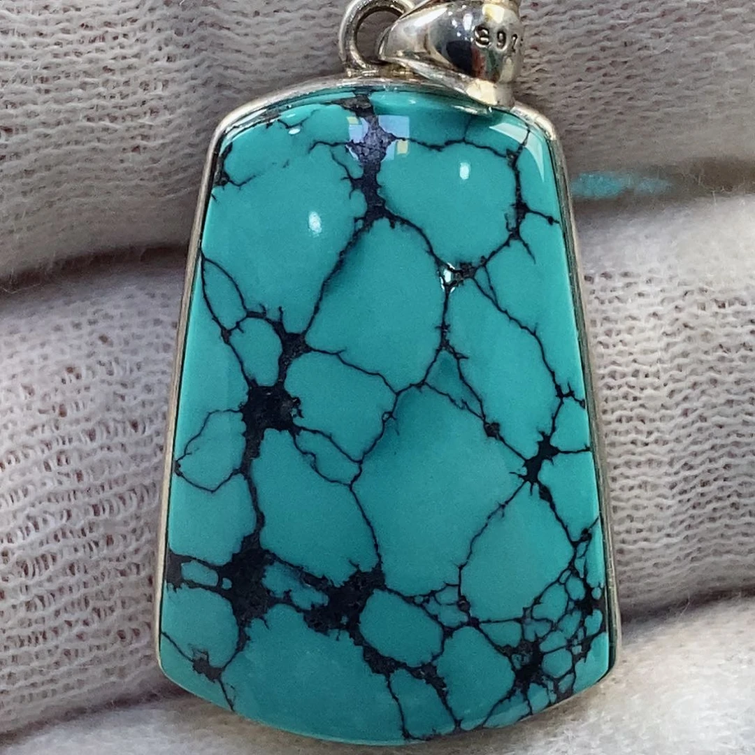 绿松石珠宝奇石银S925镶嵌