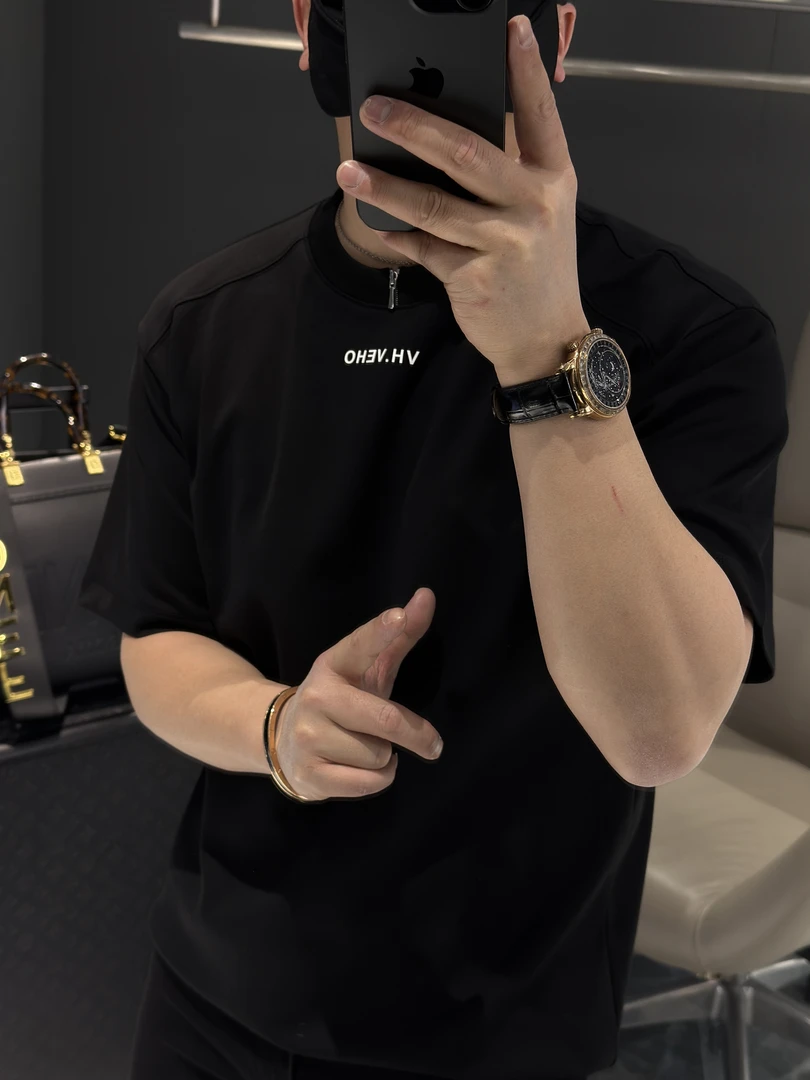 【马哥严选】新款高端男士男装潮流百搭时尚个性字母休闲短袖T恤