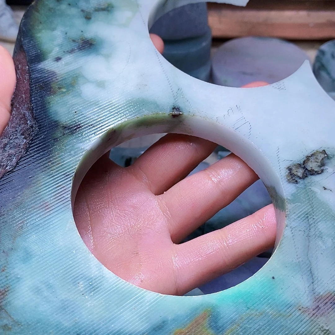 帆***命翡翠未镶嵌颈饰588