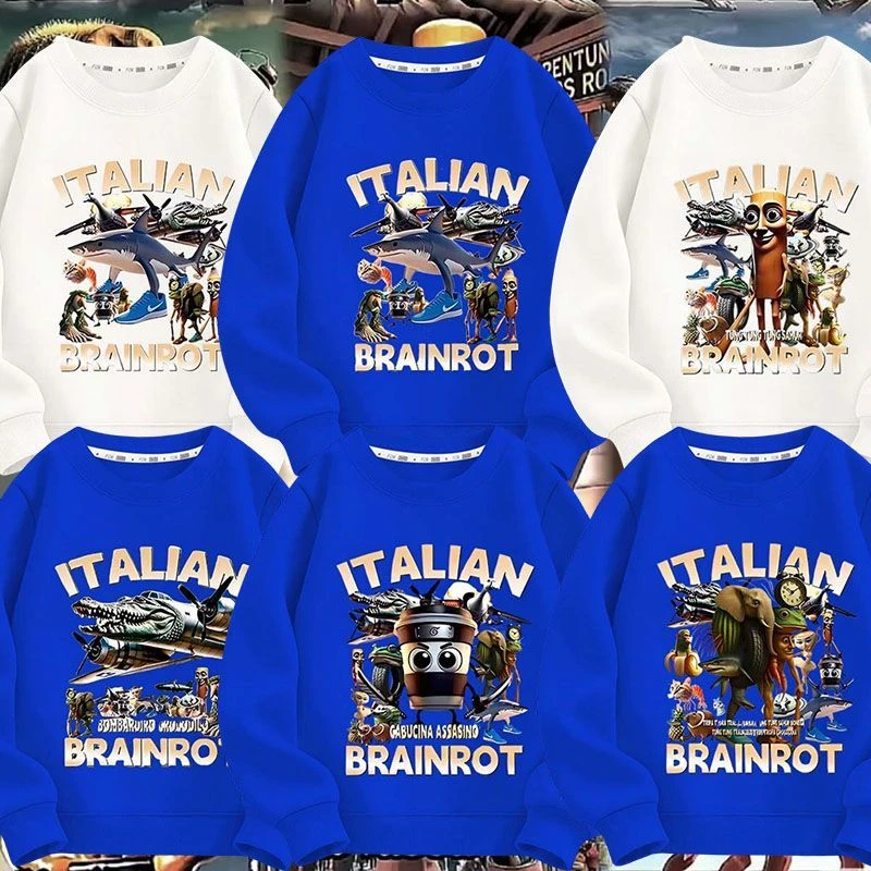 美国山海经通通哥木棍人童装潮牌周边衣服男童卫衣上衣外穿儿童