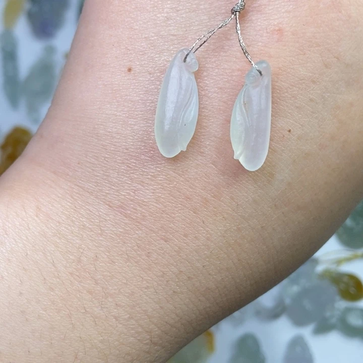 定制翡翠未镶嵌耳饰