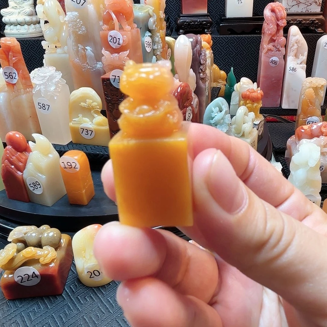 寿山石印石小猫咪印章