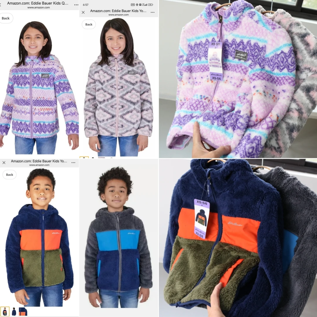 秋冬儿童珊瑚绒连帽外套中大童毛毛衣户外保暖绒衣 057