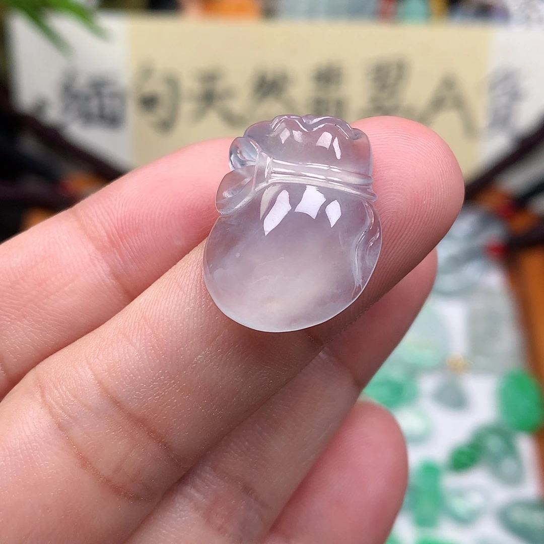 翡翠散珠缅甸天然A货翡翠冰种福气