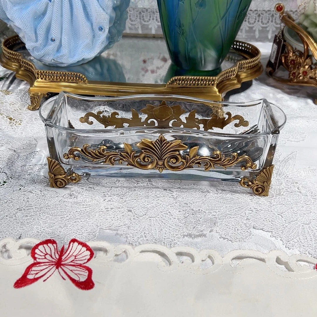 陶瓷F3535进口水晶配铜收纳盒