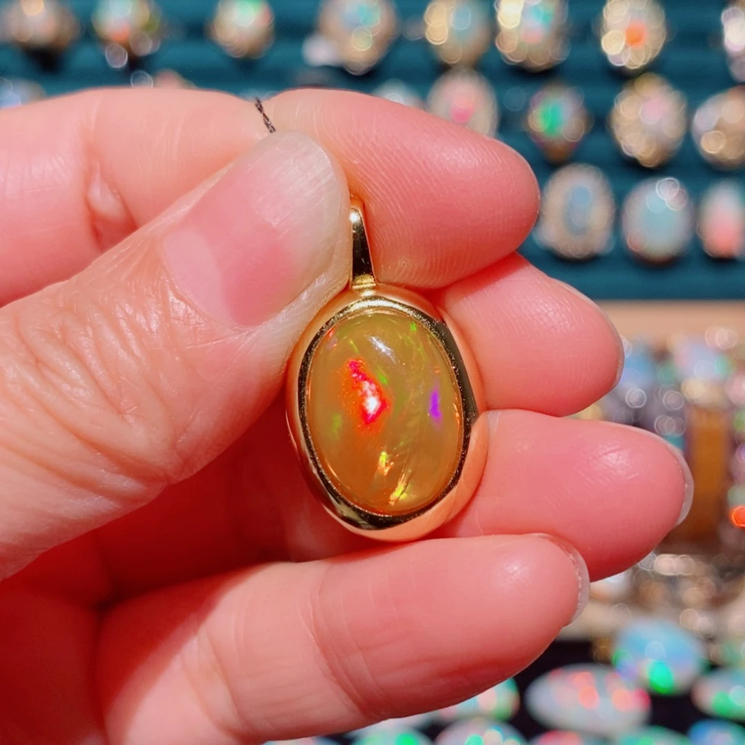 欧泊欧泊吊坠银S925镶嵌