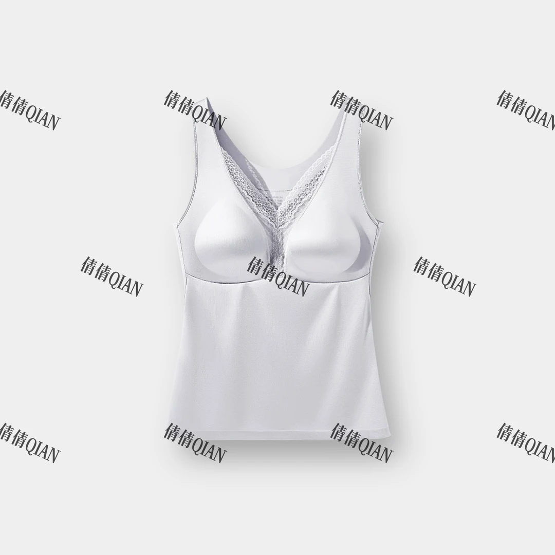 设计感蕾丝边打底背心美背（250025-262-994）