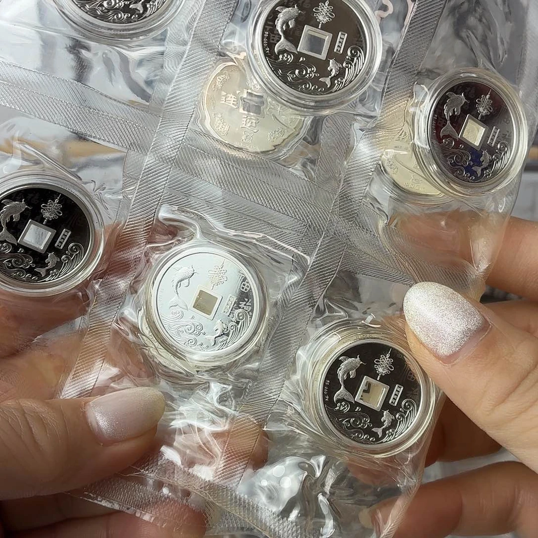 纯银福运连年银章80克带证