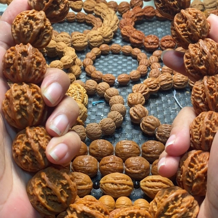 油***糕手串文玩核桃粗筋八棱