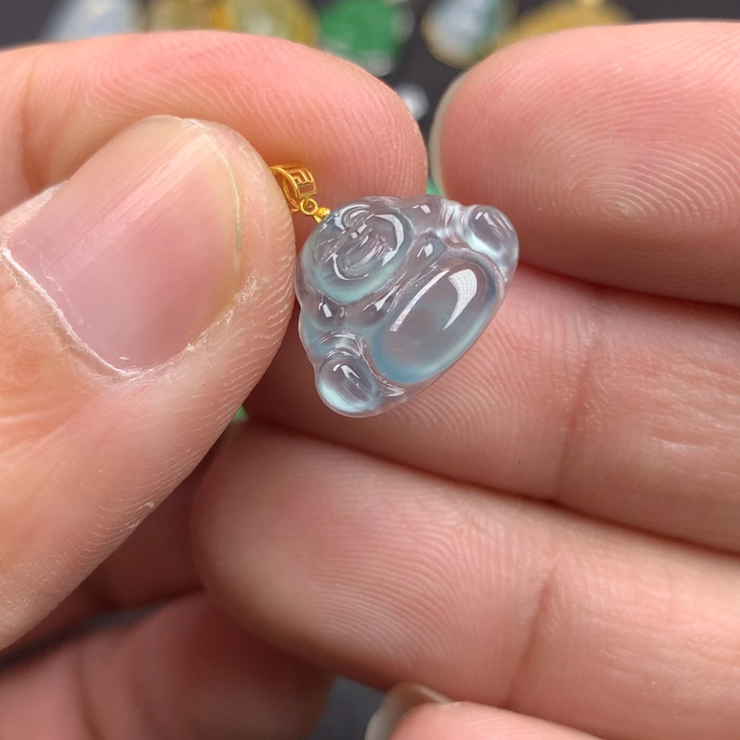 【闪购商品】颈饰18K金镶嵌翡翠翡翠