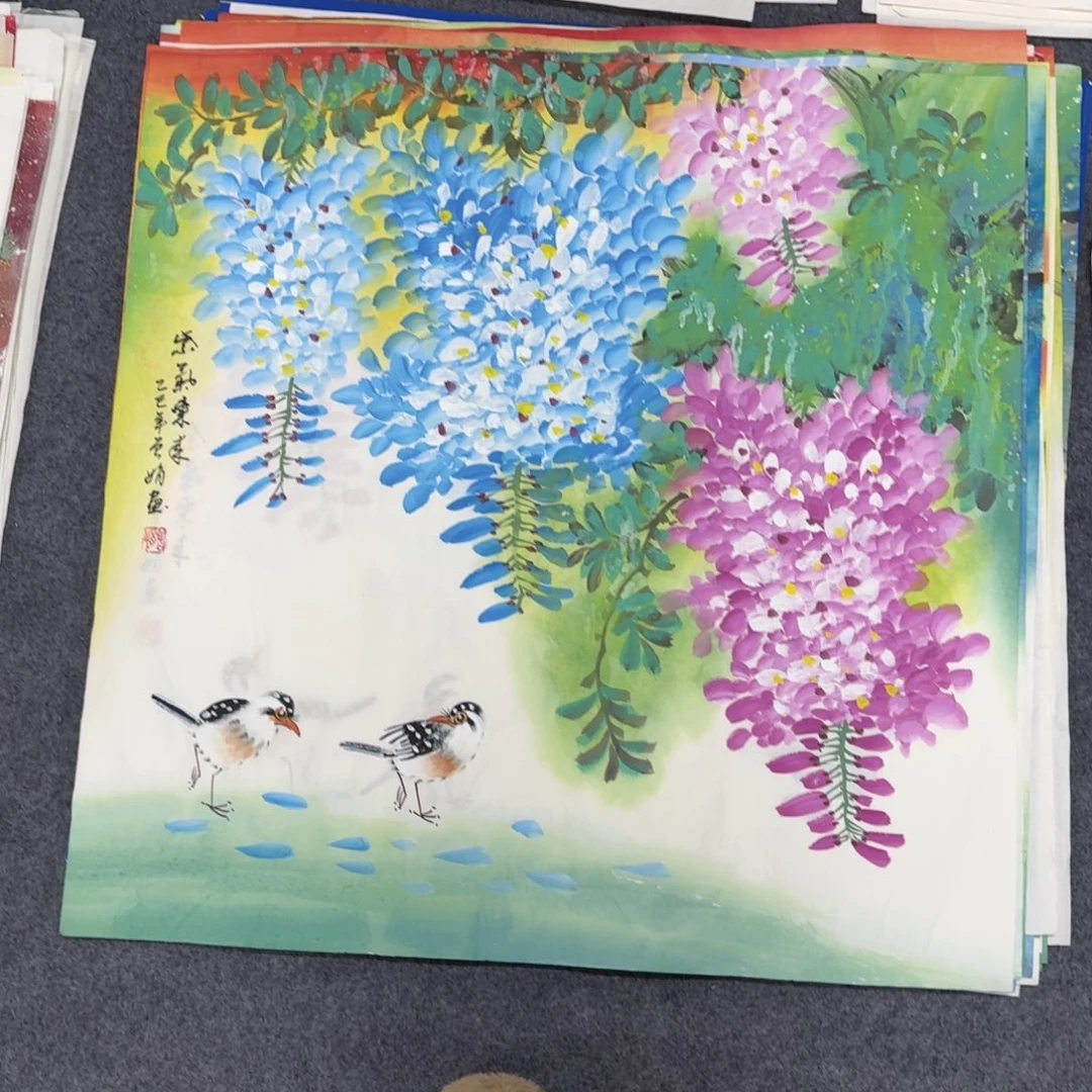 国画68×68紫气东来手绘画画画