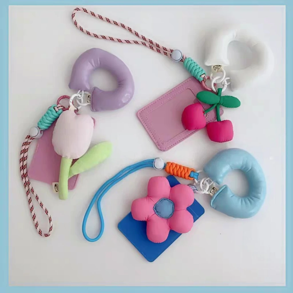 2025新款组合可爱充棉花朵证件卡通校园卡套幼儿园工牌 门禁卡套