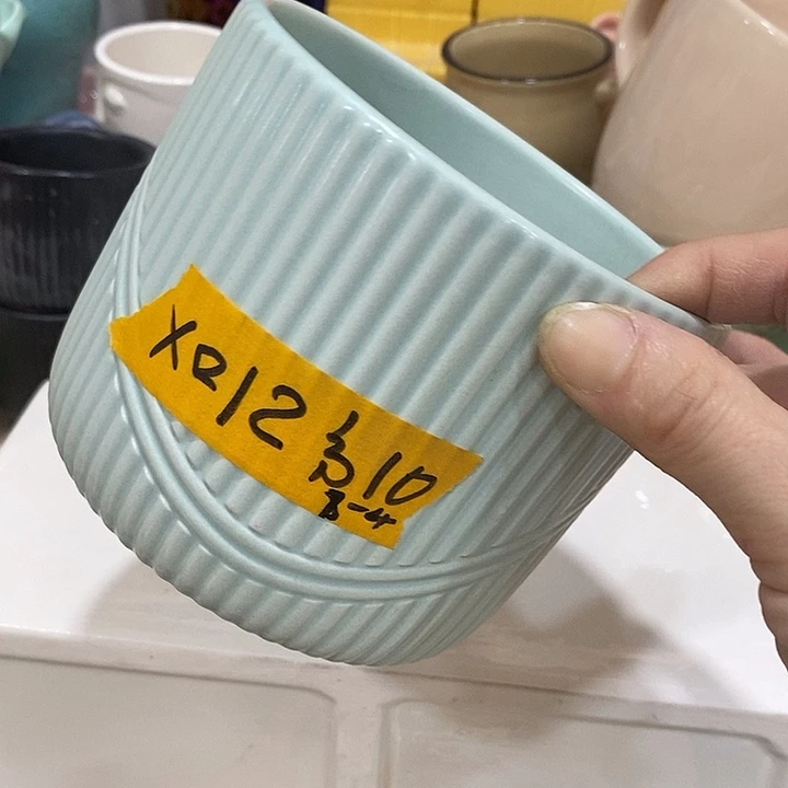 陶瓷花盆有孔 瑕疵介意勿拍