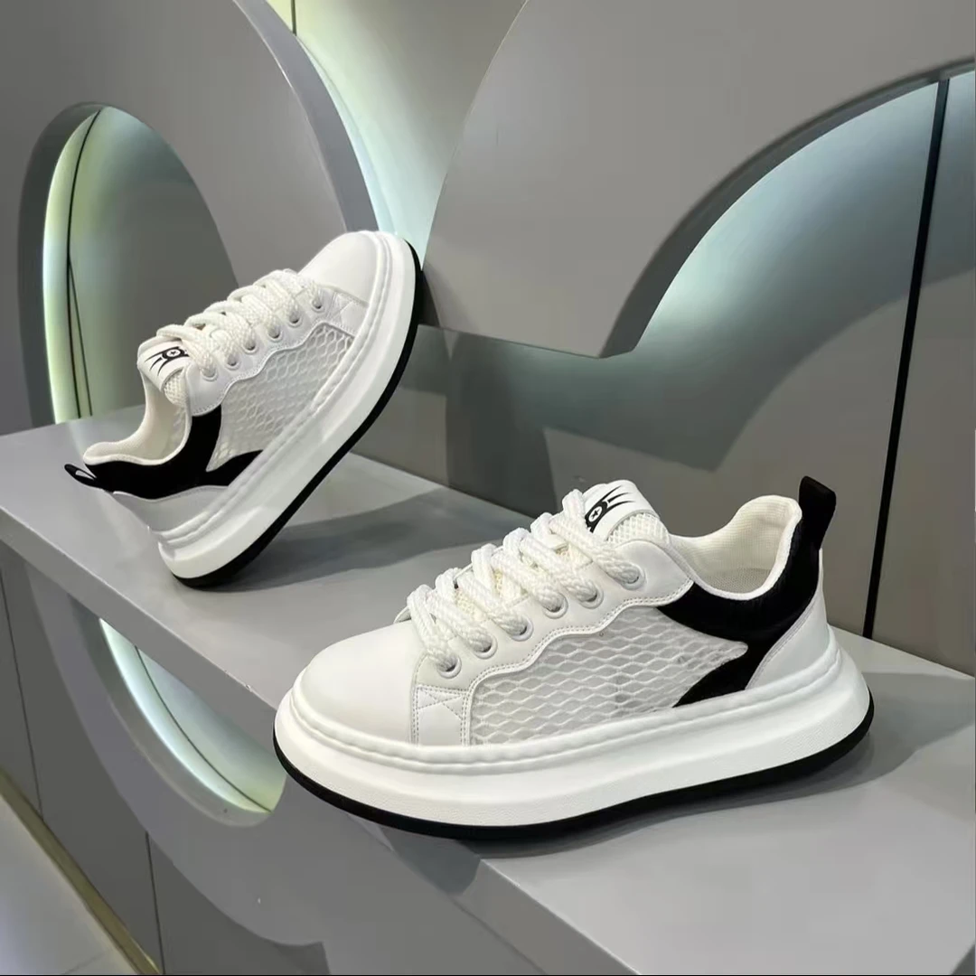 11-270夏季男士网红休闲百搭时尚运动厚底舒适潮流透气低帮板鞋