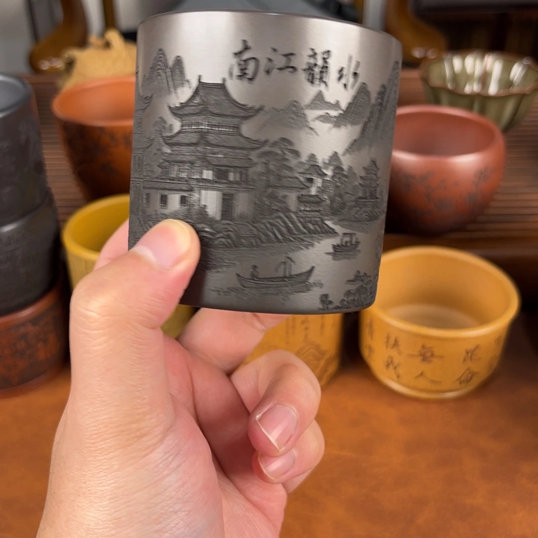 茶杯紫砂紫砂主人杯 手工制作