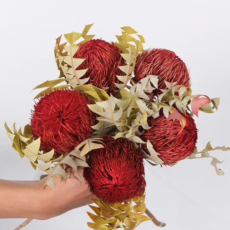 王的森林【红色鸟巢佛塔】高端进口花材佛塔班克木装饰免打理干花