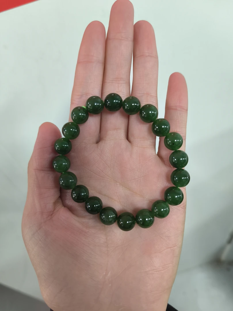 和田玉碧玉手串卡10