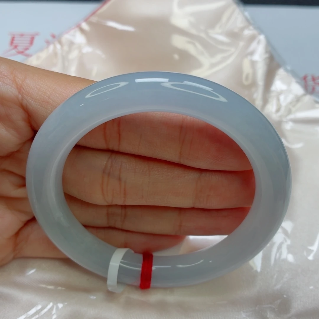 未镶嵌手镯翡翠老坑54圈冰胶蓝紫莫奈003瑕疵漏