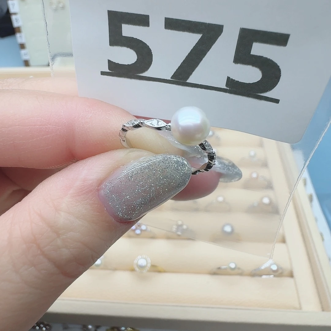 淡水珍珠珠宝奇石银S925镶嵌575