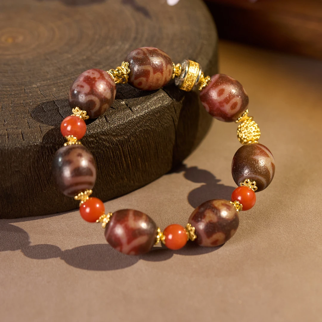 （一芳）红肉达洛老料 多宝阵阵手串 E2WRZ 多样性发一