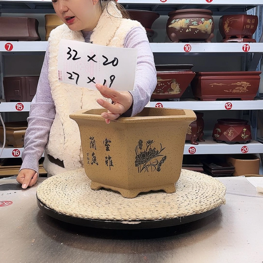 紫砂花盆紫砂花盆中