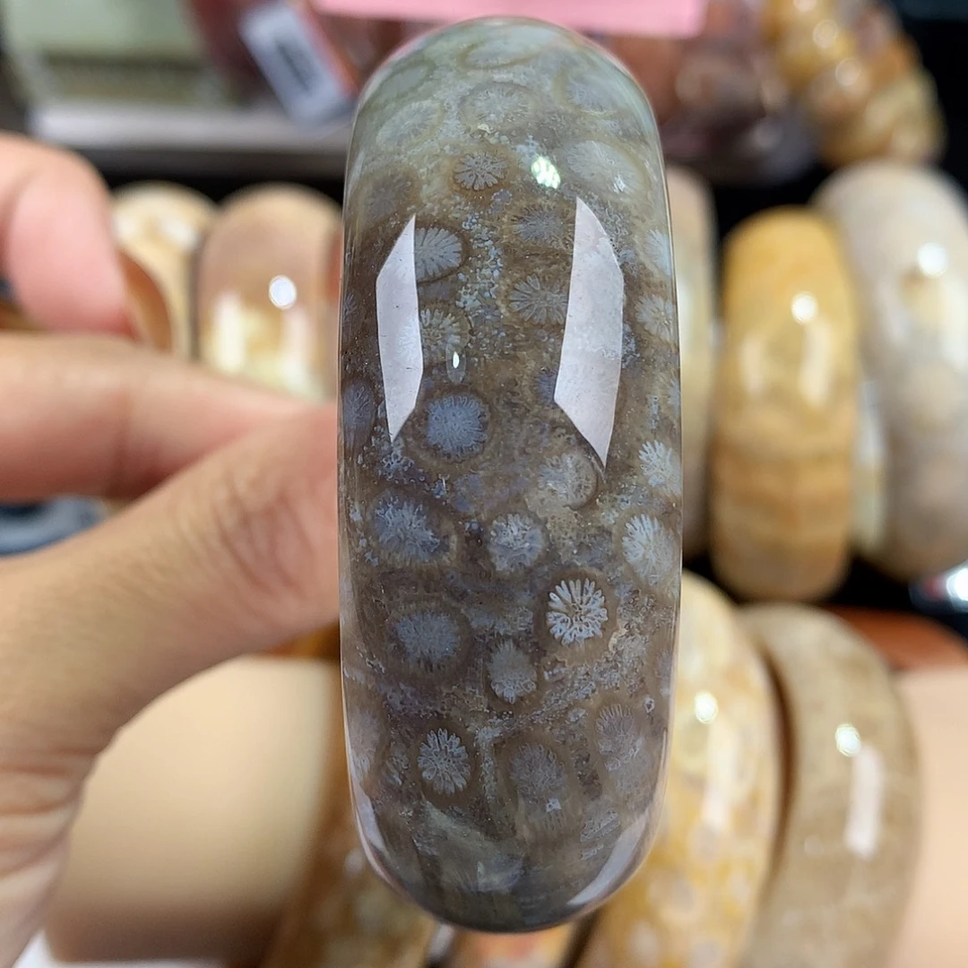 硅化珊瑚（珊瑚玉）未镶嵌吊坠(赠链)28号57圈口