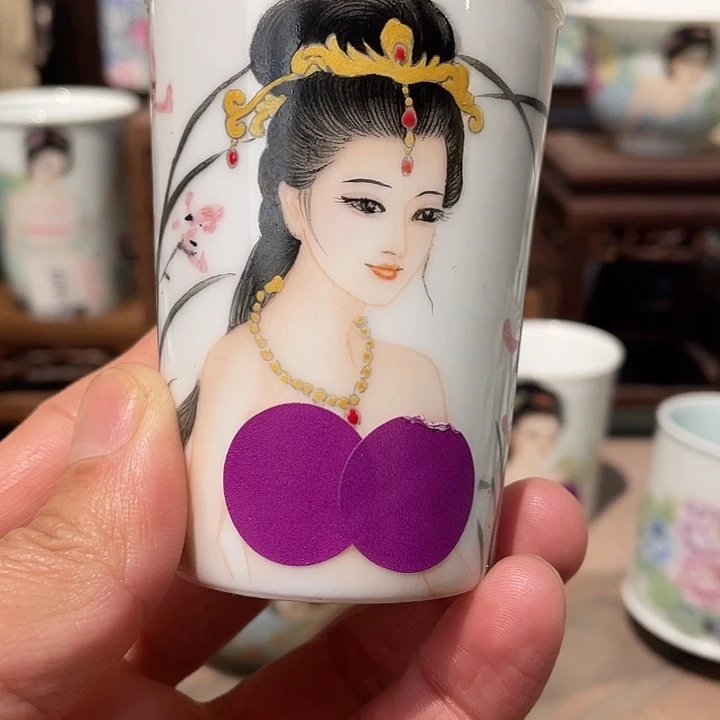 一***藏景德镇陶瓷，手工绘画